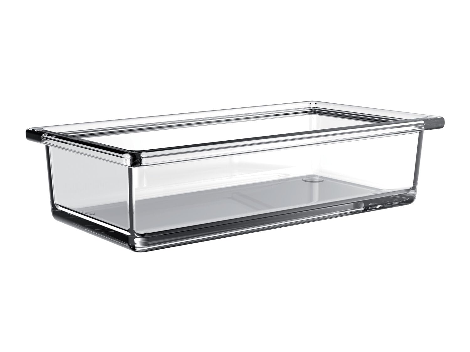 Emco Liaison Rectangular Glass Bowl, Clear Crystal Glass, Flat, Long