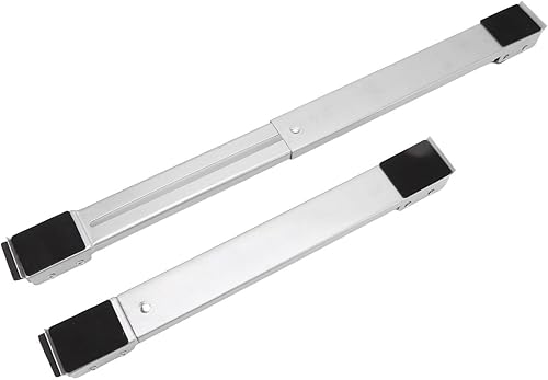Miniatura 7 de 2 juegos de rodillos para electrodomésticos, base de lavadora resistente, soporte de rodillo móvil para muebles, base elevada extensible con ruedas,