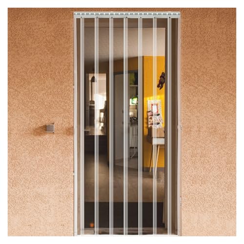 Lamelles de stores verticaux imperméables en PVC – Rideau à bandes en plastique pour congélateurs, entrepôts, patios, garages, magasins et écuries
