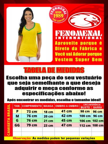 Camiseta brasil lisa fenomenal (G, Amarelo) 5 Camiseta brasil lisa fenomenal (G, Amarelo) - Imagem 5