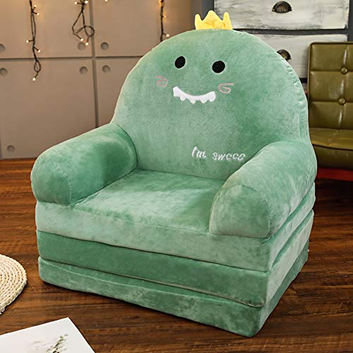 FCSFSF Cute Cartoon Kids Sofa Flip Open Lazy Sofa Backrest Chair Luxury Velvet Foldable Children Sofa Bed Soft Upholstery Foam Recliner J 50x40x47cm(20x16x19inch)