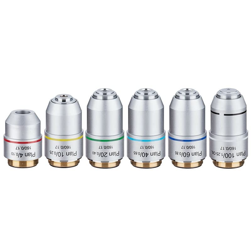 Microscope Microscope Objective Lens DIN 4X 10X 20X 40X 60X 100X RMS Thread(4X)
