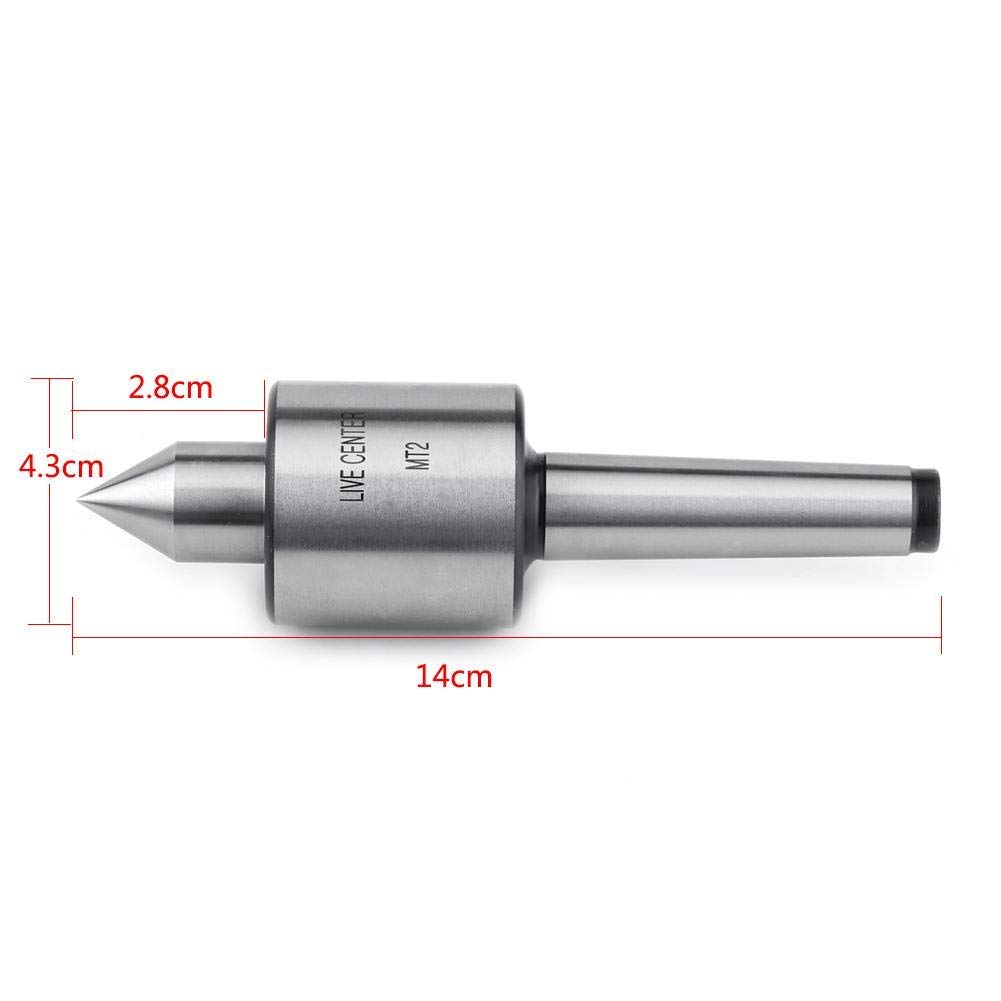 Produktbild von Live Center MT2 – 60° Zentrierspitze Aus Werkzeugstahl, Hochpräzise, Staubdicht, Für Drehmaschinen (0,01 Mm Genauigkeit)