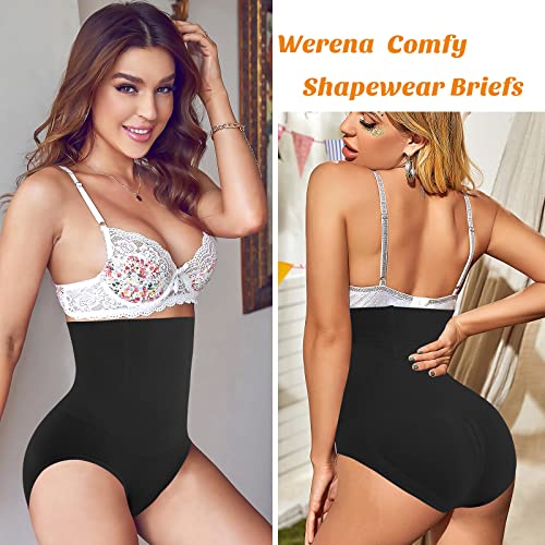 Image of Werena Tummy Control Shapewear Underwear for Women High Waisted Body Shaper Panties Shaping Briefs