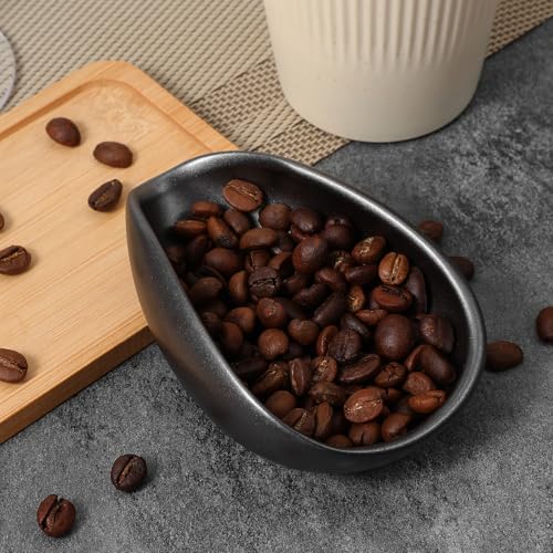 Vaso dosificador de café de cerámica negro miniatura 7