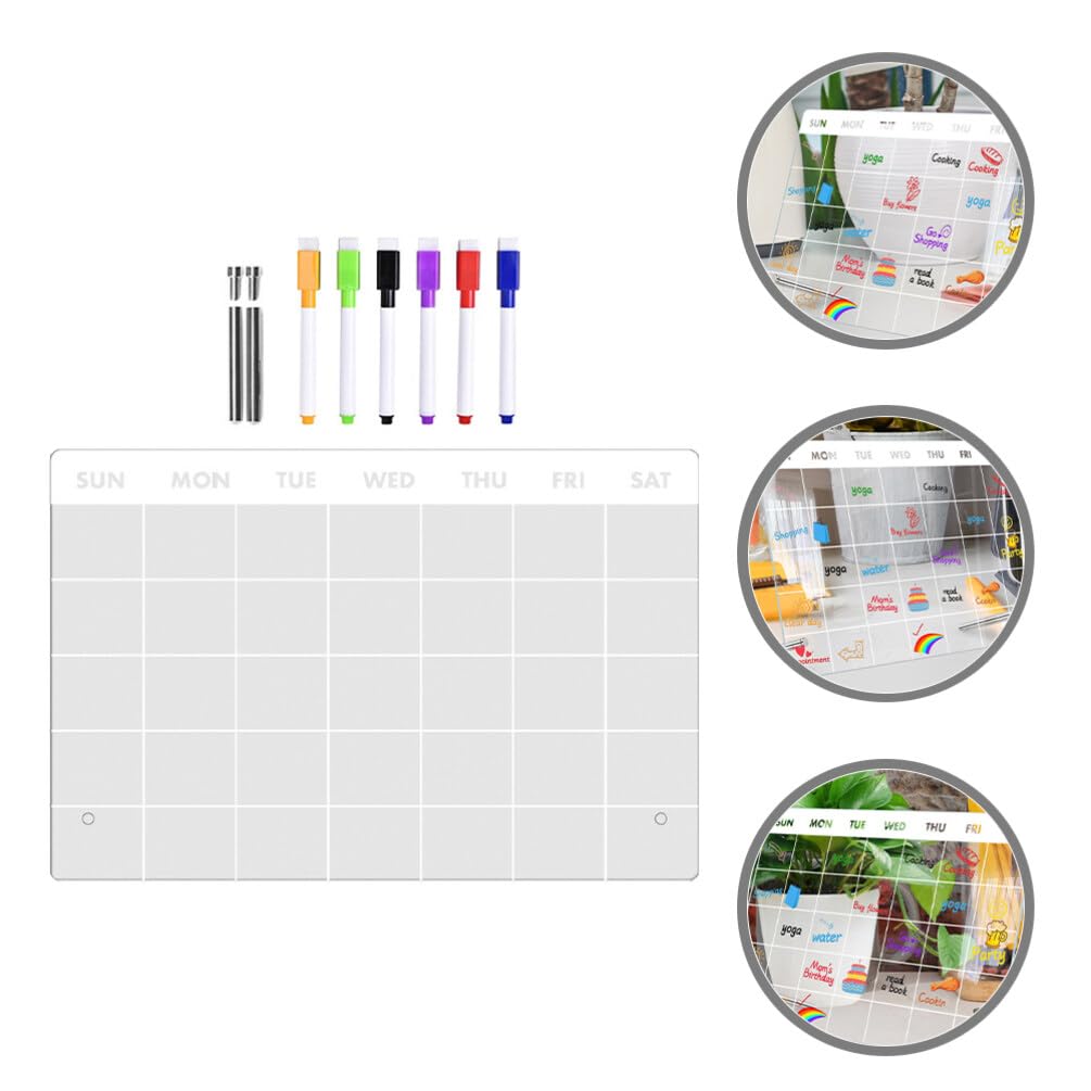 Pizarra Blanca De Escritorio Acrílico Calendario Semanal Planificador Lista De Tareas
