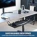 VIVO Large Under Desk 27 x 11 inch Computer Keyboard and Mouse Tray with Swinging Height Adjustment, 12 Settings, Platform Drawer for Typing, Black, MOUNT-KB08S