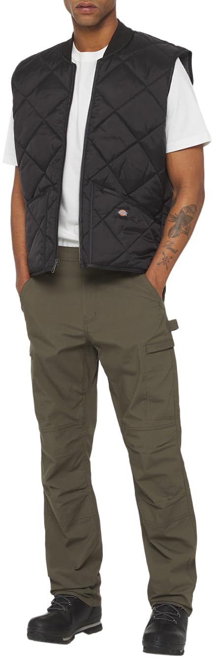 Dickies, Men's, DIAMOND QUILTED VEST, BLACK, XL