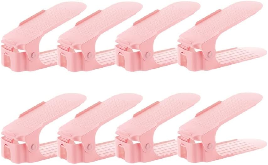 Shoe Slots Organizer,8pcs Shoe Rack Finishing Rack Household Adjustable Plastic Shoe Holder Dormitory Shoe Space Saving, Non-Slip (Color : A) (C)