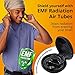 SYB Shield Your Body Air Tube Headset, Stereo Earbuds with Microphone and Case, Wired Anti Radiation Headphones, Built-in Controls, Works on Any Device with A Standard 3.5mm Audio Jack, Black