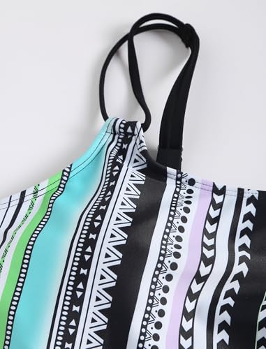 ZAFUL Womens Tankini Tops Blouson Tummy Control Swim Top Loose Fit Bathing Suit Top No Bottom4