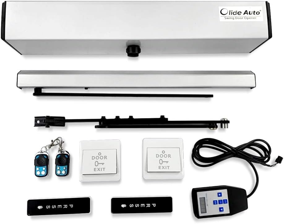 OlideSW100 Swing Door Closer，Automatic Residential/Commercial Door Opener with Hand Programmer