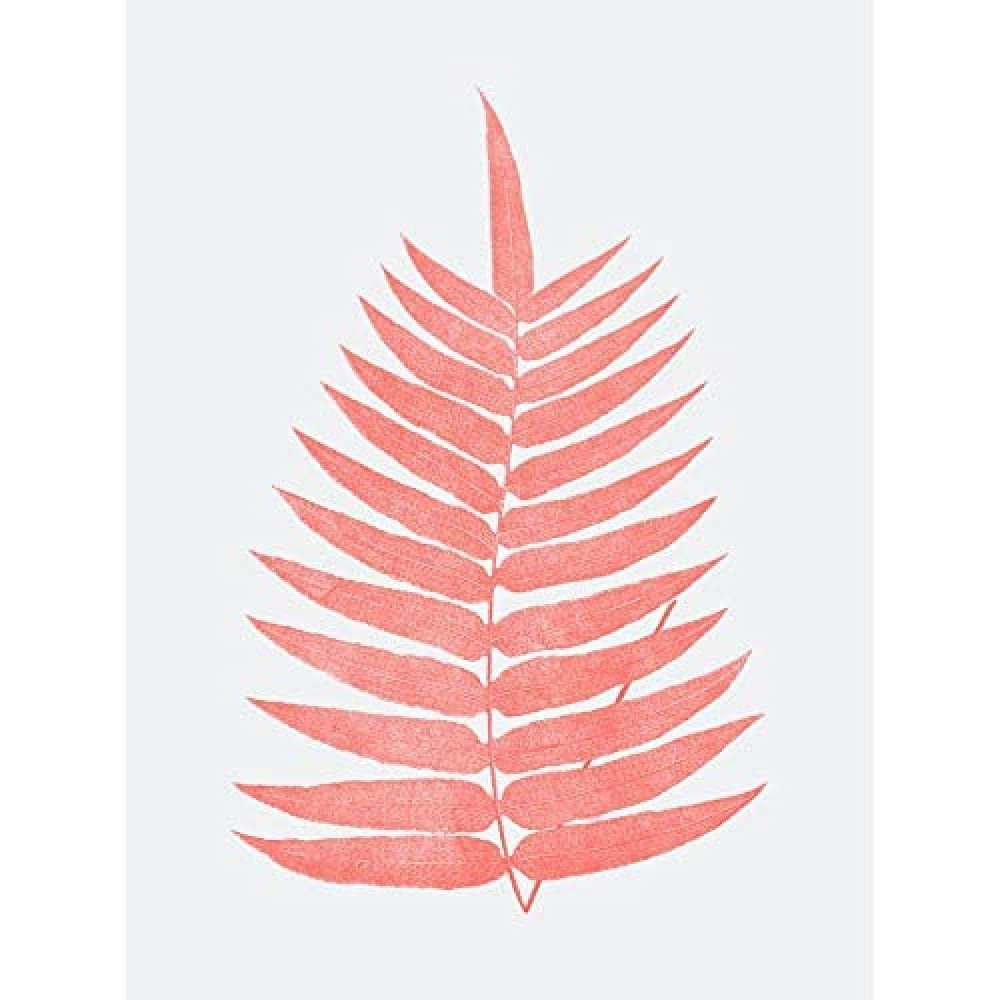 Wee Blue Coo Living Coral Fern Art Print Canvas Premium Wall Decor Poster