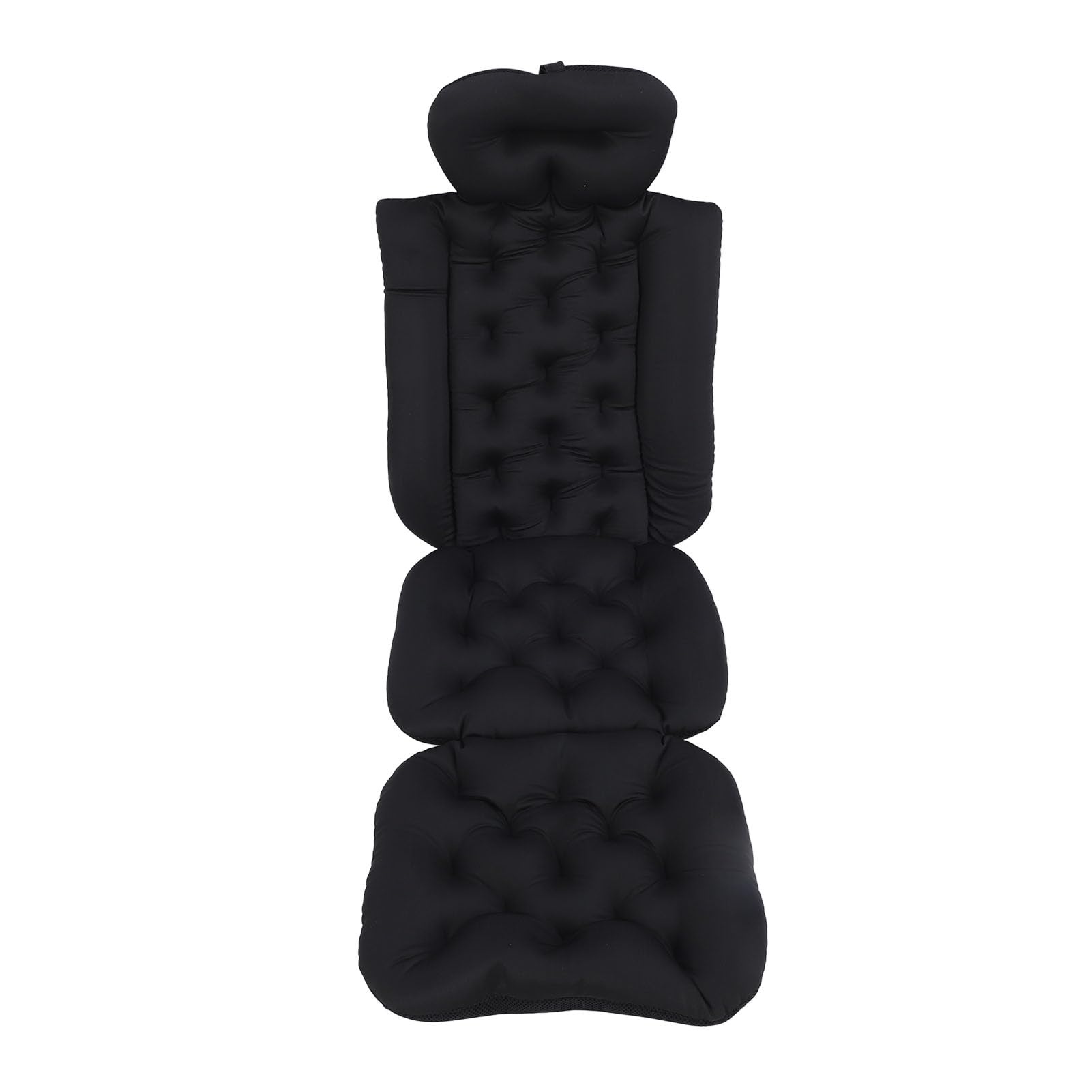 Cuscino da Bagno per Tutto il Corpo, Cuscino per Vasca da Bagno con Ventose Antiscivolo, for Adulti (BLACK)
