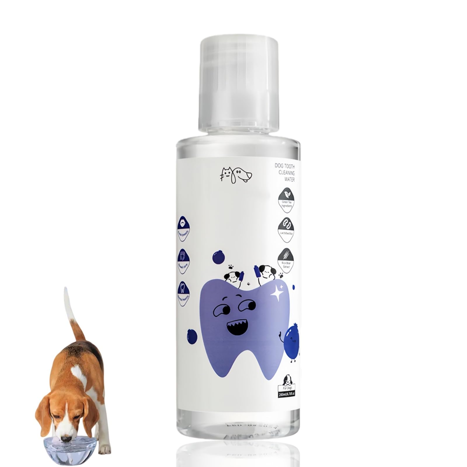 Dog Mouthwash, Pla/que & Tartar Remover for Dogs, Dogs Oral Care, Pla/que Remover for Dog, Bad Breath Treatment for Dogs, Promote Pets Healthy Gums & Freshen Breath, Natural Formula to Fight Tartar