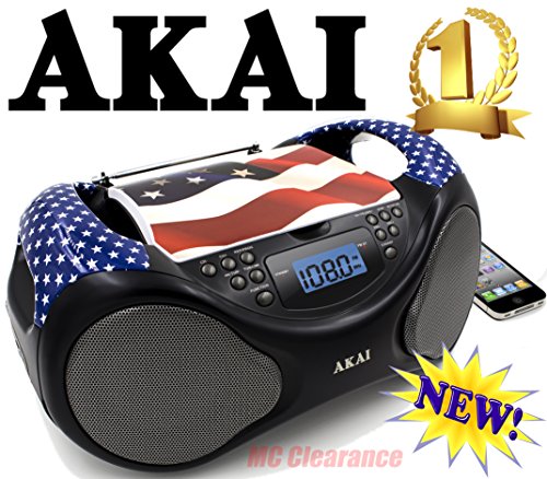 Akai CD/AM/FM Line in function AUX Portable Boombox CE2000-USA Limited Edition with LCD