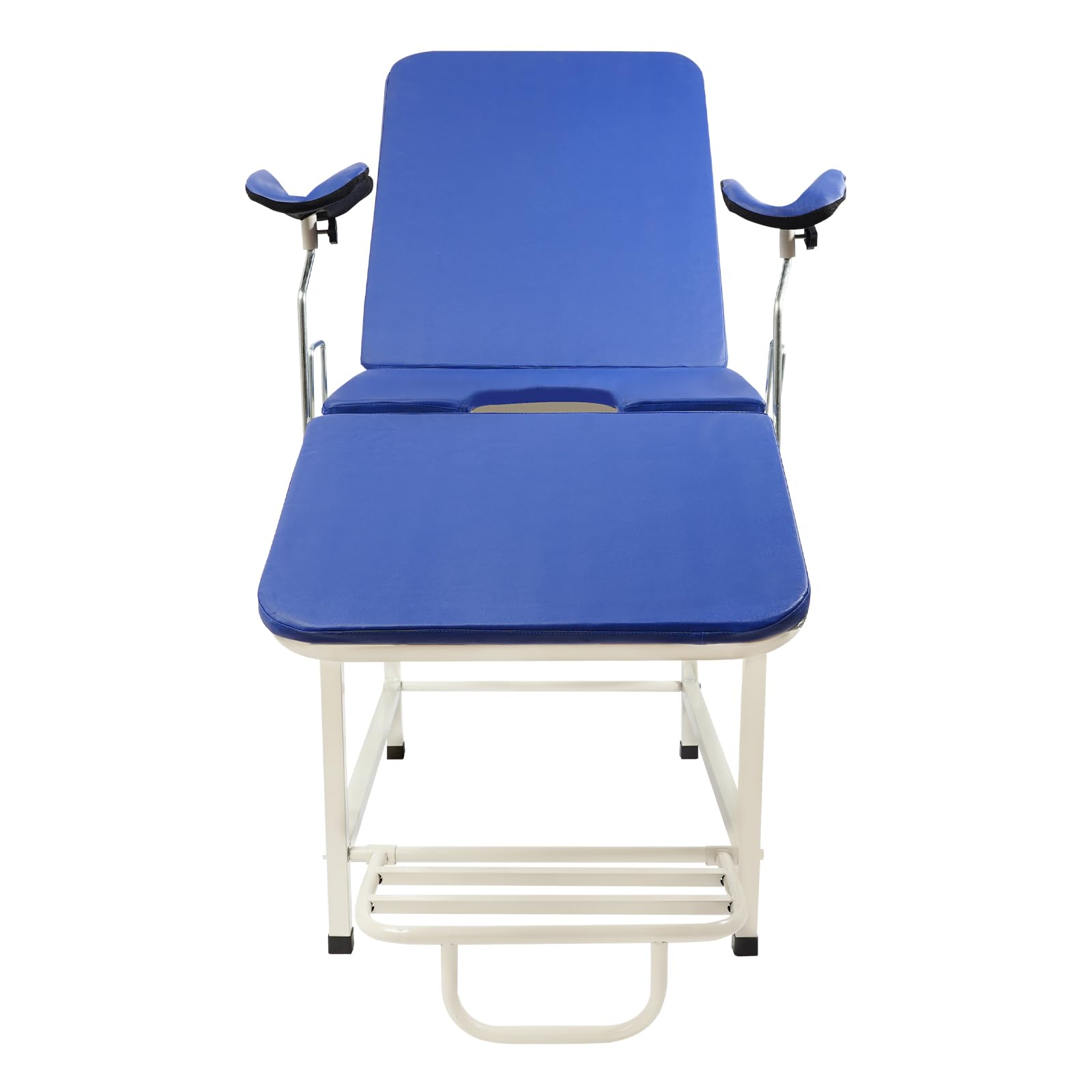 Sedia ginecologica, sedia per il trattamento con pratico poggiapiedi, letto esame regolabile per esami ginecologici regolari blu
