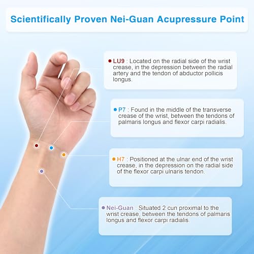 Image of Motion Sickness Bracelets for Travel: Anti Nausea Wristband for Morning Sickness - Sea Sickness Wristbands for Car Boat Air - Nausea Bands for Natural Motion Sickness - for Adults and Kids
