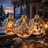 Licht HäNgeschmuck Weihnachtsbaum,Transparente Kugel Weihnachtsdeko