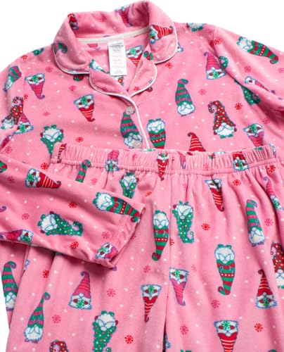 Rene Rofe Girls Pajama Set - 2 Piece Velour Long Sleeve Sleep Shirt and Pajama Pants - Holiday Sleepwear Set for Girls (4-12)3