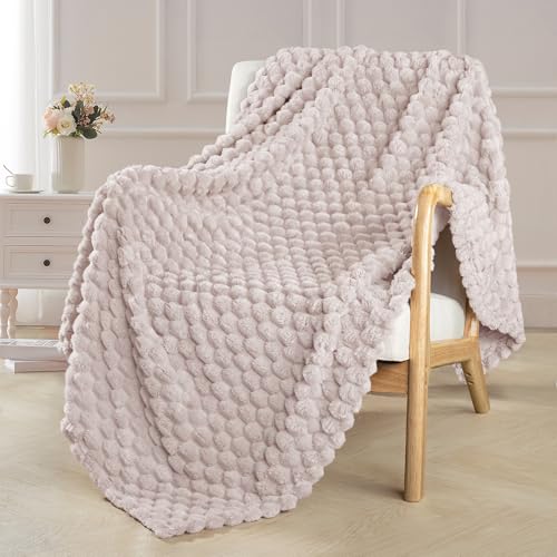 Exclusivo Mezcla Manta Cama Color Camel - Manta Sofá, Manta Polar, Franela Doble Cara Suave, Ligera y Fácil Cuidado, Todas Estaciones, Jacquard Elegante, 130x170 CM
