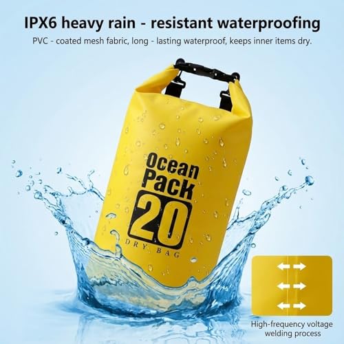 Image of Floating Waterproof Dry Bag for Kayaking Boating Paddle Boarding | 5L /10L /15L /20L /30L Lightweight Small Waterproof Backpack Keeps Gear Dry And Afloat For Hiking Camping Beach With Roll Top