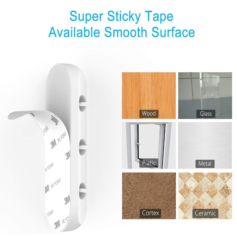 Miniatura 5 de Paquete de 3 clips de silicona para cables, organizador de cables USB, soporte para cables para mesita de noche de escritorio (3 ranuras), 3 negro