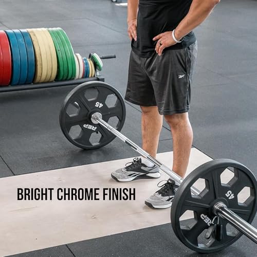 Rep Fitness Barbells- Choose between the Teton Training Barbell (15 or 20KG), Delta Mixed-Use Bar (20KG), Badlands Powerlifting Barbell (20KG) - Image 3