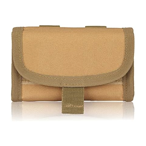 10 Round Shotgun Shotshell Reload Belt Holder Carrier Tactical Molle Ammo Pouch for 12 Gauge/20G (Khaki) Cover