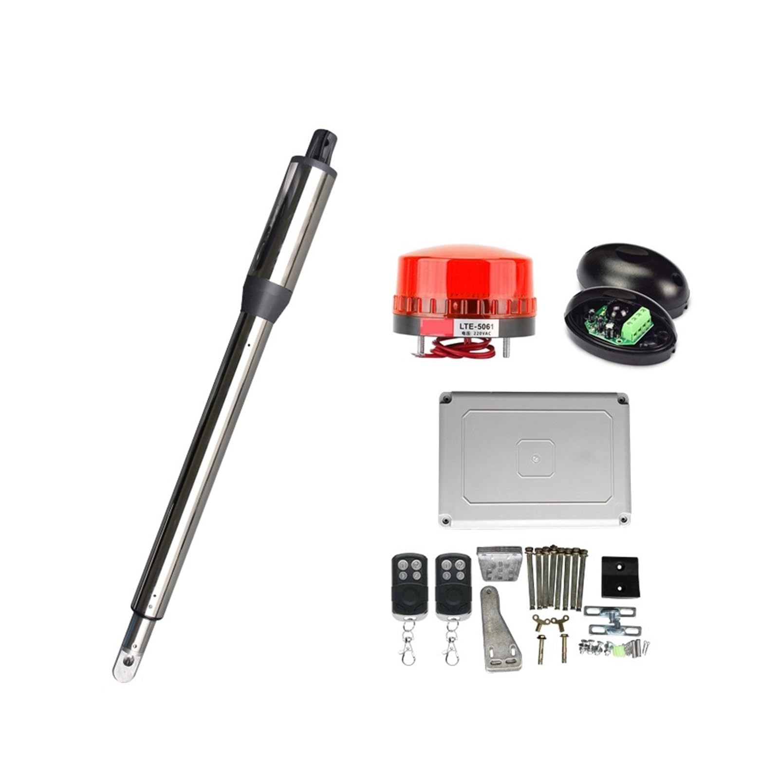 Rsgxlfqzvak Kit 4 Automatic Door Opener, Automatic 300Kg Single Leaf Door Electric Swing Gate Opener Motor Dc Linear Actuator Operator Access Control System(Kit 4)