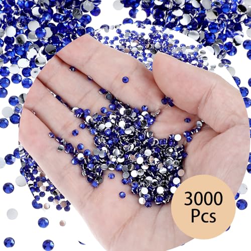 LXUEJIE 3000 sztuk 4 mm żywicznych kryształków górskich, błyszczące kryształki górskie z płaskim spodem, cekiny drill, ozdoby, kryształowe błyszczące diamenty do butów, ubrań, kubków, butelek