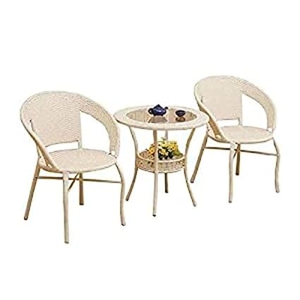 Outdoor Hyderabad Store D-12|Indoor |Outdoor |Living Room| Balcony| Garden| Chair Table Set 2+1 (2 Chair + 1 Table)| Furniture Set| Coffee Chair Table Set| Powder Coated| Honey