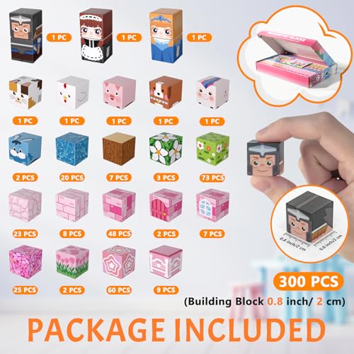 Vdealen 300 PCS Magnetic Blocks-Magnetic Building Blocks, Stacking Magnetic Cubes Toy for Kids, STEM Montessori Sensory Toys for Boys and Girls Age 3 4 5 6 7 8 9 10 11 12 Christmas Birthday Gift by Vdealen - Used condition - Image 2