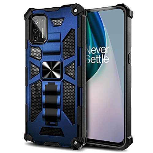 Rome Tech Magnetic Phone Case for OnePlus Nord N200 5G - Cases with Kickstand Heavy Duty Military Grade OnePlus Nord N200 5G Phone Case with Stand - OnePlus Nord N200 5G Protective Case - Blue