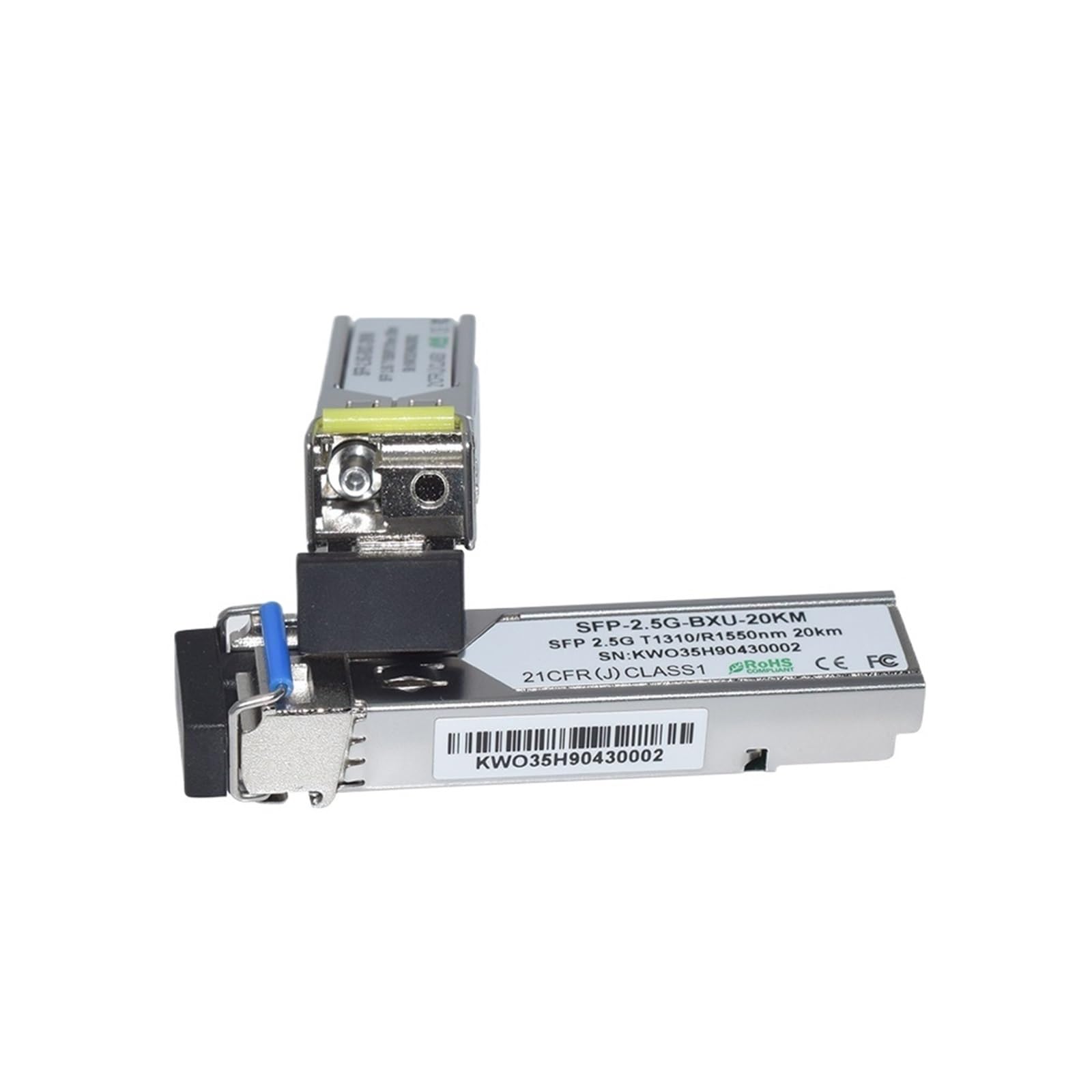 5 par SFP 2,5 Gb BiDi 1310/1550 nm Pojedyncze włókno 20 km DDM Złącze LC Opcjonalny transceiver