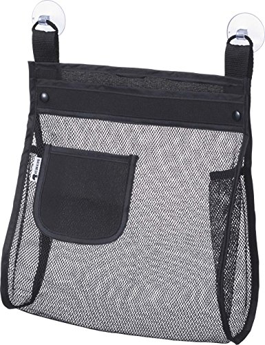 山崎実業 収納袋 お風呂おもちゃ袋 スクエア ブラック 3368