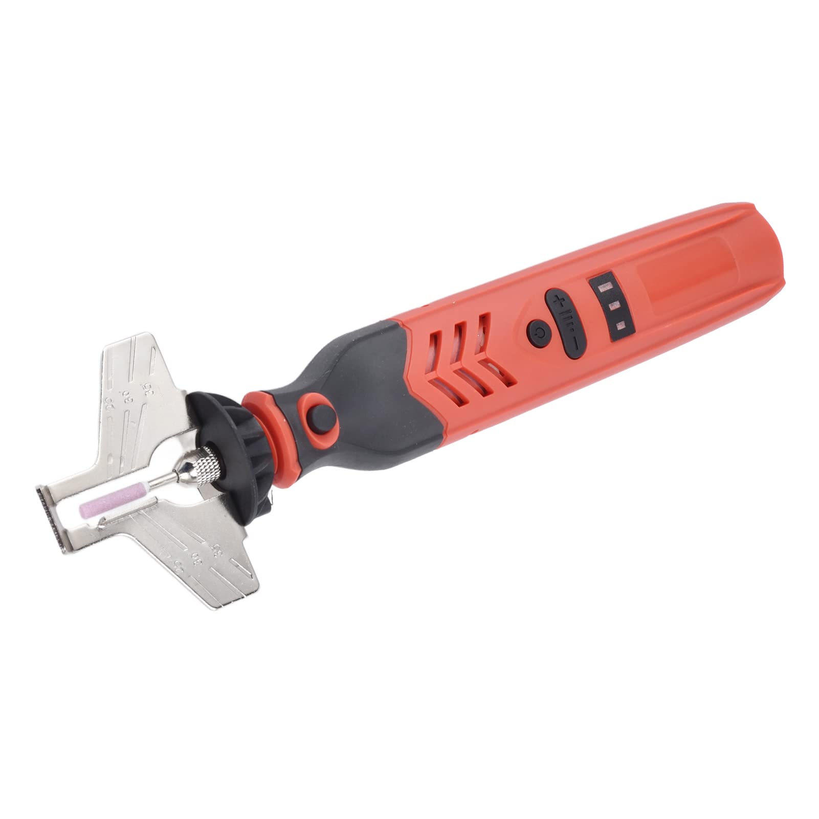 Afilador de Motosierra Inalámbrico, Máquina de Cadena de Molienda DC 3.6V, Kit de Afilado de Motosierra Juego de Herramientas de Amoladora de Sierra de Cadena con Línea de Conexión de Cabezal de Monta