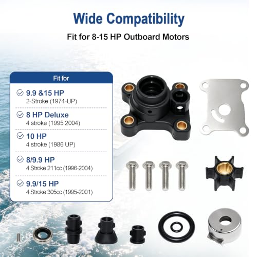 Image of MARKGOO Water Pump Repair Kit 394711 for Johnson Evinrude Outboard 8-15 HP