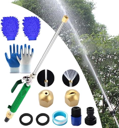 Hydro 2-in-1 Portable Power Washer, Hydro High Pressure Washer with 2 Jet and Hose (Green)