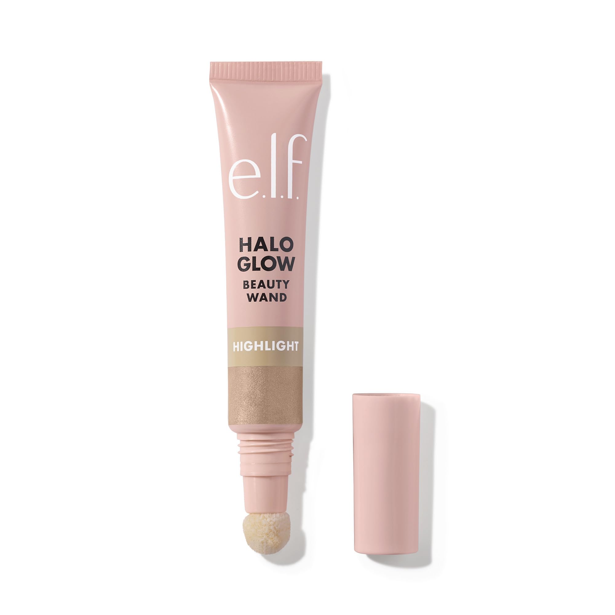 e.​l.​f. Halo Glow Highlight Beauty Wand Surligneur liquide pour une peau lumineuse et éclatante Formule constructible végétalienne et sans cruauté envers les animaux Champagne Campagne 10 ml