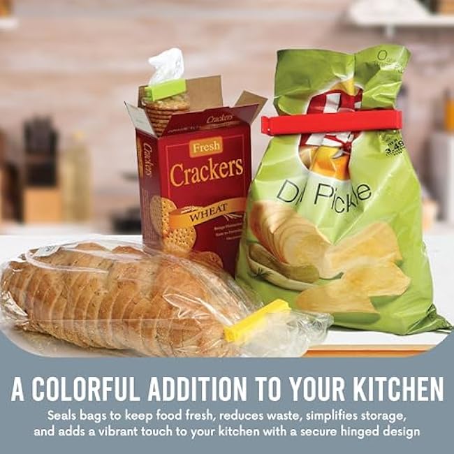 LINDEN SWEDEN Twixit! Bag Clips - Set of 15 - Keep Food Fresh, Prevent Spillage - Great for Storage and Organization - Microwave, Freezer and Dishwasher-Safe - BPA-Free