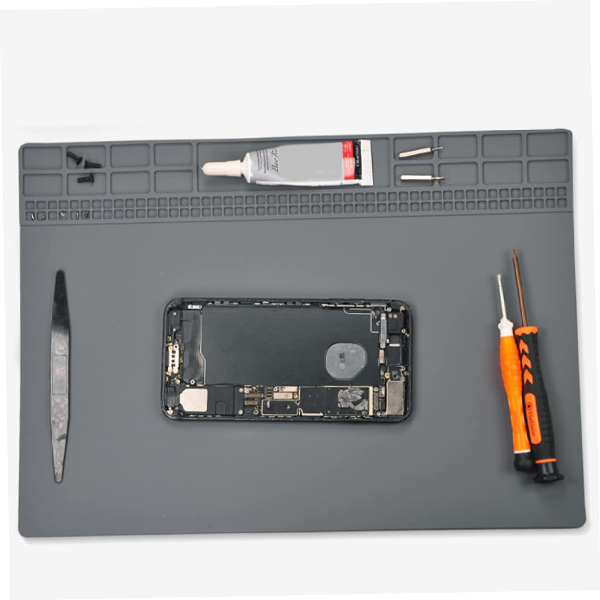 Mipcase Anti-static Mat for Electronic Repair Silicone Soldering Mat Grounding Desk Pad Bendable Heat Resistant Work Station