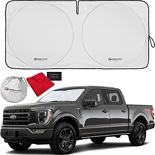 SHINEMATIX 1-Piece Windshield Sunshade Foldable Car Front Window Sun Shade for Most Sports Cars SUV Truck - Best Heat Shield Reflector Cover - Blocks Max UV Rays & Keeps Your Vehicle Cool - X-Large