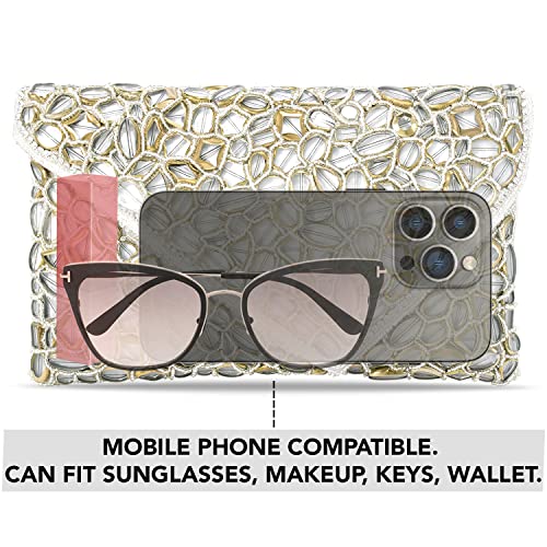 Image of Peora Malti Color Clutch Purses for Women Handmade Evening Handbags Bridal Clutch