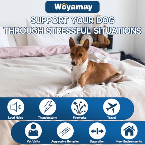 Woyamay Calming Dog Treats, 200 Counts Natural Dog Calming Treats, Calming Treat for Dogs Calm Support, Hemp Calming Chews for Dogs for Separation, Barking, Fireworks, Thunderstorms, Chicken Flavor - Image 4
