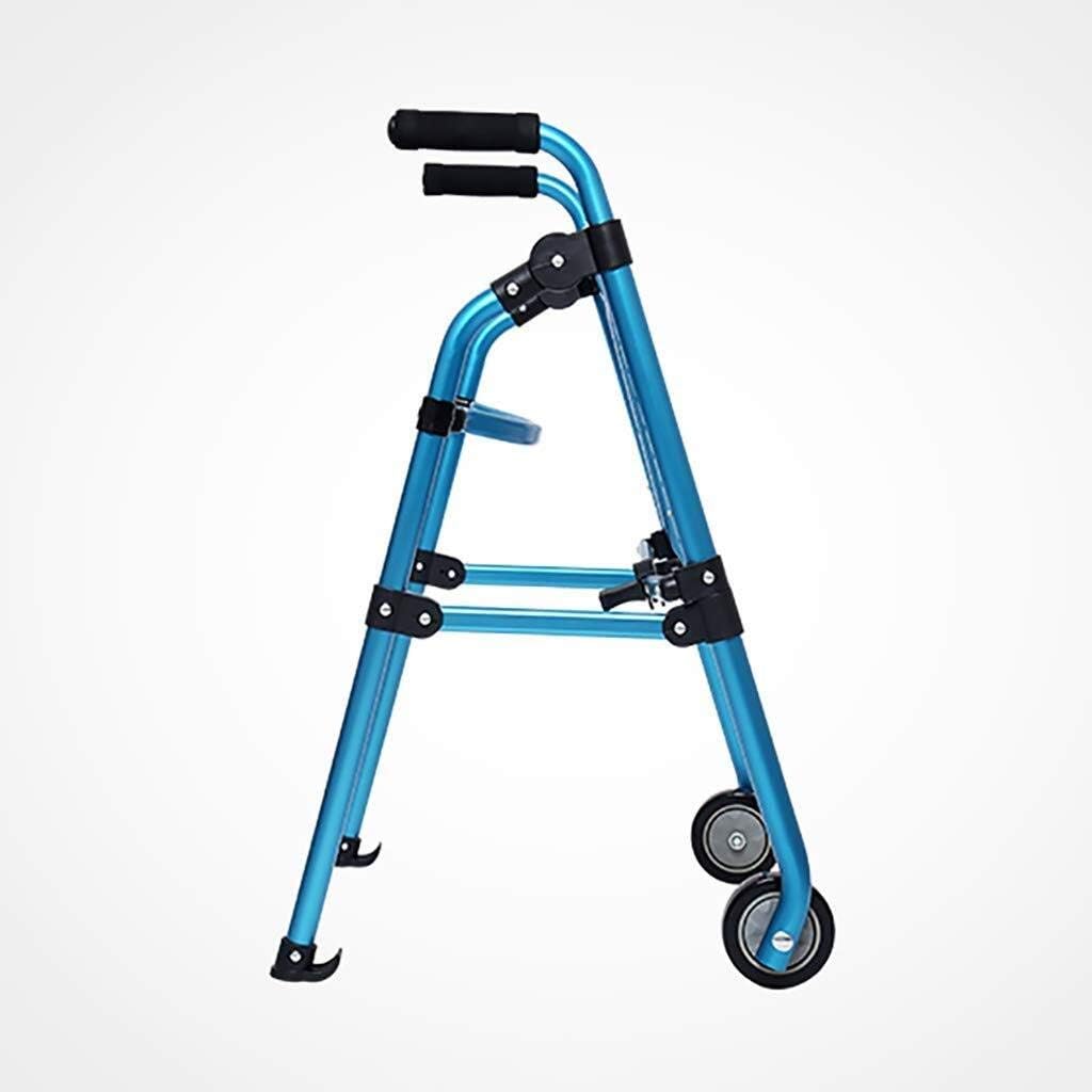 折りたたみ式歩行器 歩行器 高齢者用歩行器 シートと車輪付き輸送 青い