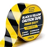 Black & Yellow Hazard Warning Safety Stripe Tape • 2