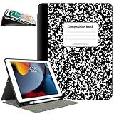 Vimorco for iPad Air 1/2 Case, for iPad 9.7 inch 2017/2018, Premium Leather with Multi-Angle View Stand, for iPad 5th/ 6th Generation Smart Covers with Auto Wake/Sleep,Pencil Holder, Composition Book