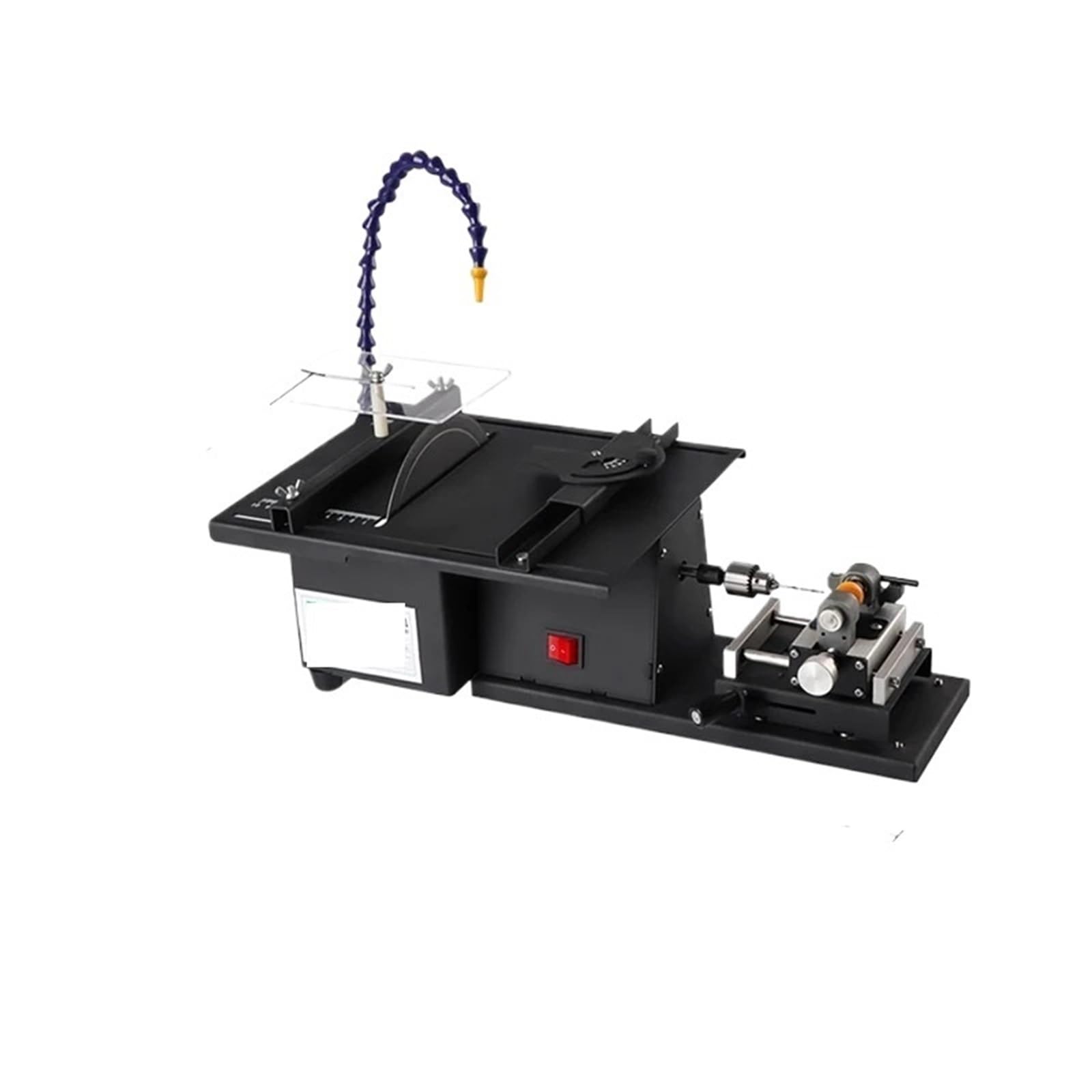 CVFRDD Gemstone Grinding Machine, 1850W Multifunction Table Saw Polishing Machine Gemstone Jade Cutting Carving Drilling Round Bead Punching for Gem Cutting