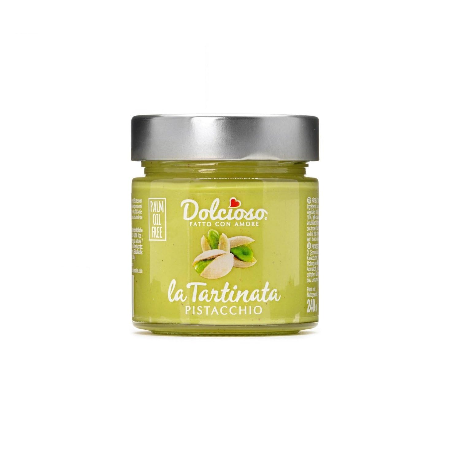 DOLCIOSO – Pâte à Tartiner Gourmande à la Pistache, Texture Onctueuse et Saveur Intense (Pot 240g) - Lot de 3 - vendu par Lot